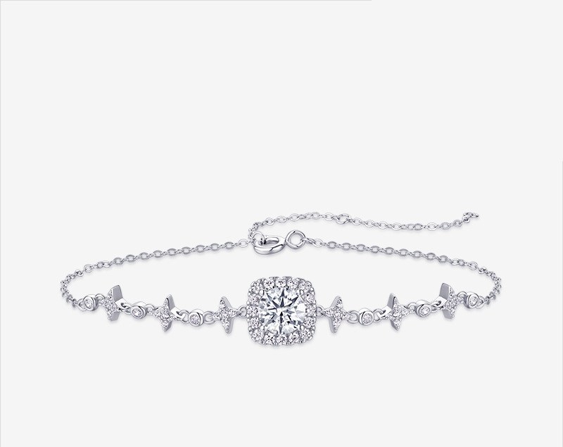 Bezel-Set Bracelet — 925 sterling silver, image 1 of 4