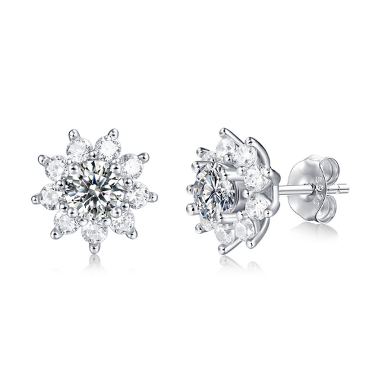 Six Petals Studs 0.3 Ct — 925 sterling silver, image 1 of 1