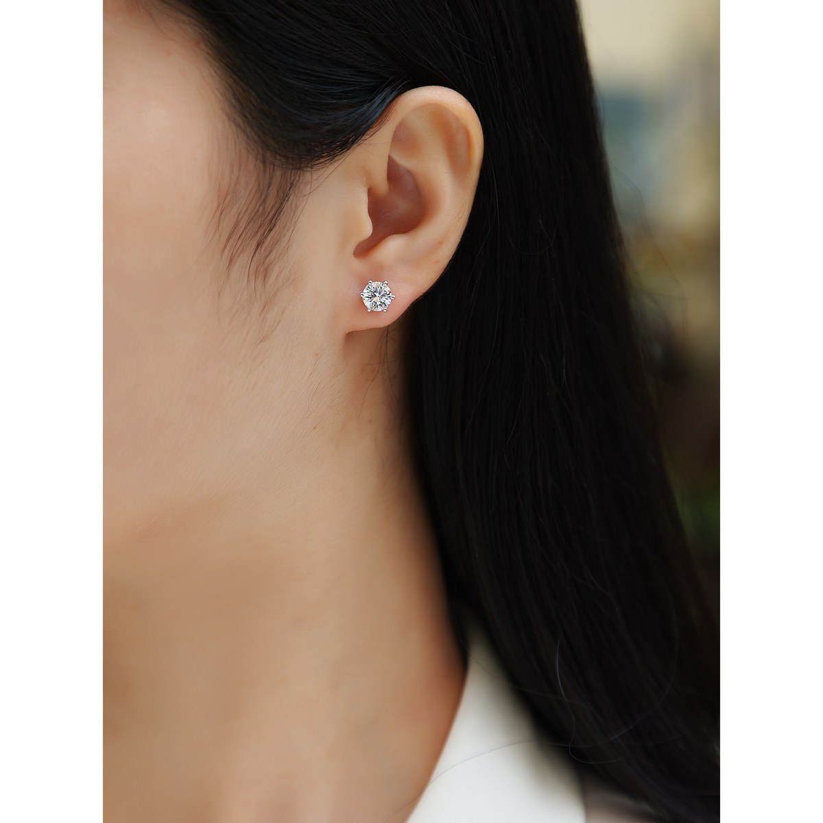 Freehand Blossom Earrings — 925 sterling silver, image 1 of 5