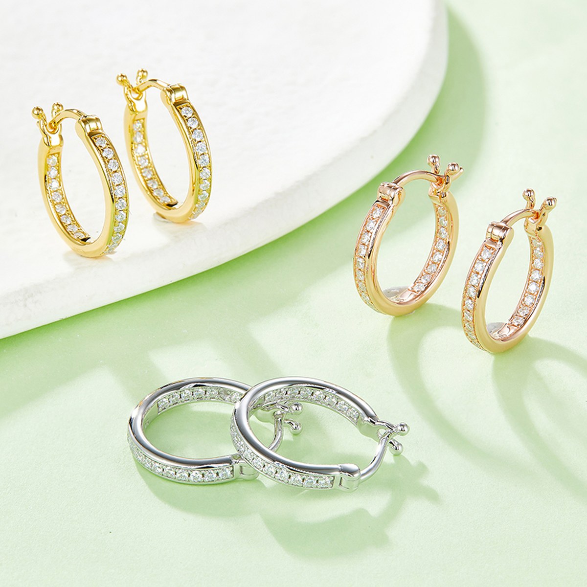 Into the White Clouds Earrings — 925 sterling silver, image 1 of 5