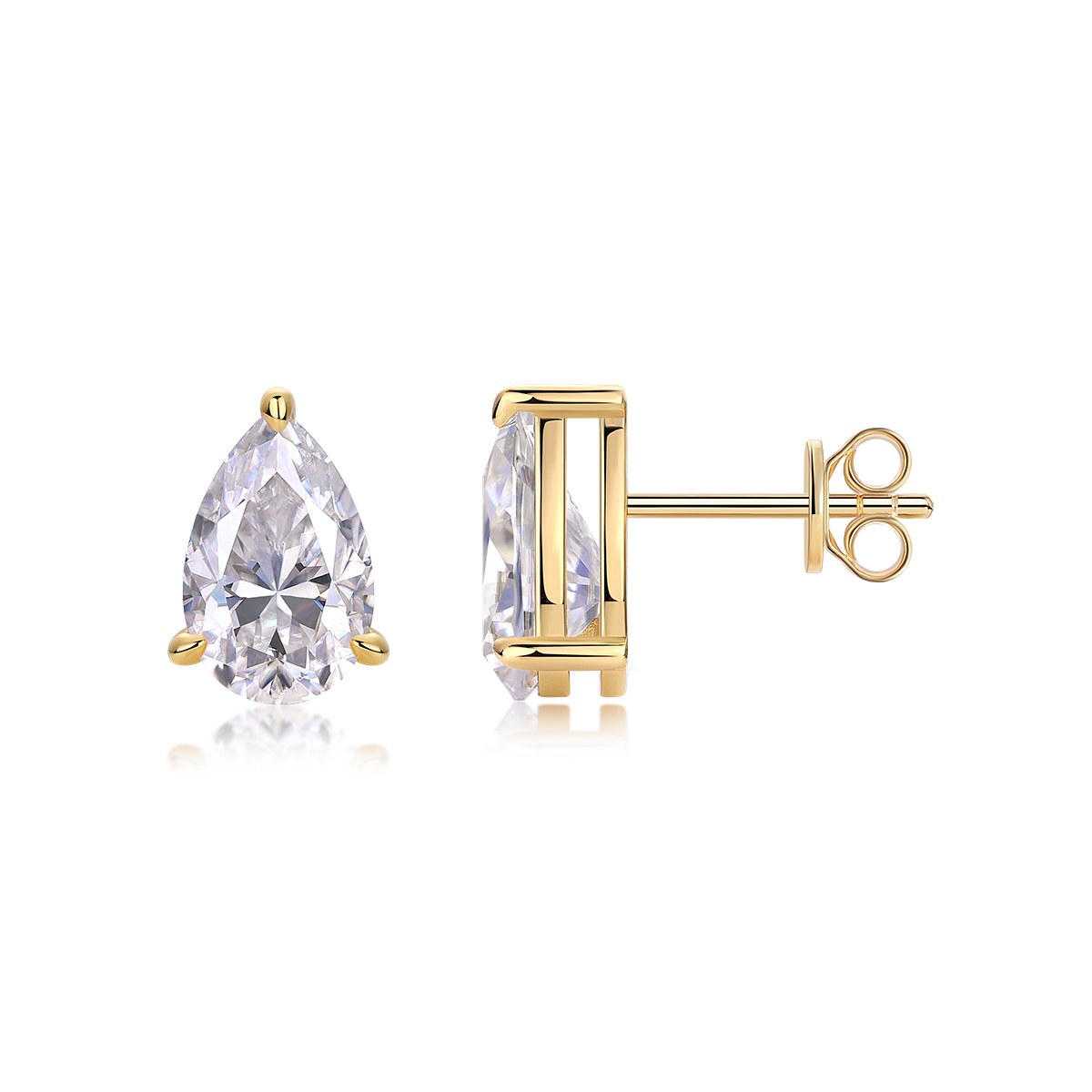 One Leaf Studs 7x11 mm — 925 sterling silver, image 1 of 1