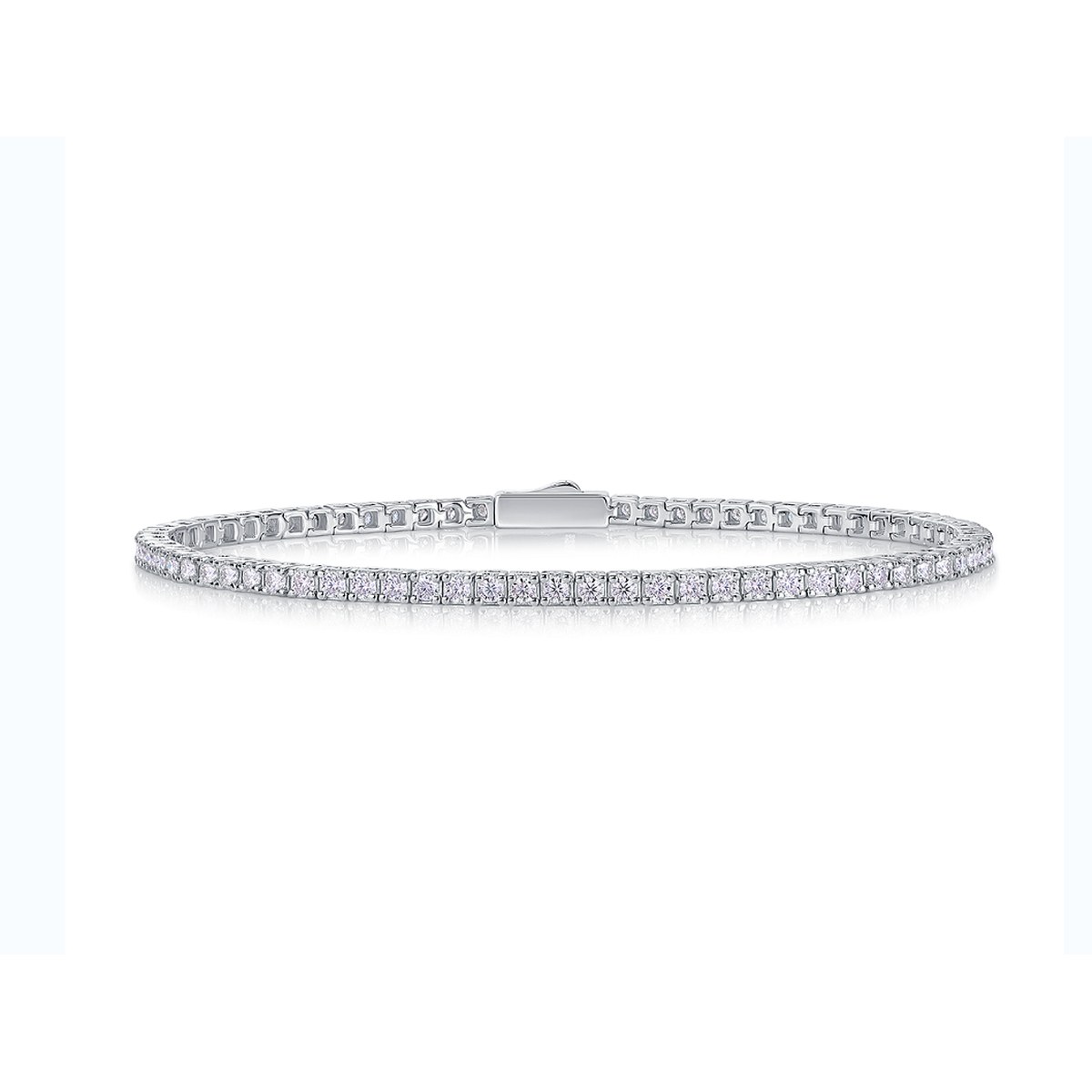 Pearls on a Jade Plate Bracelet 16.5 cm — 925 sterling silver, image 1 of 1