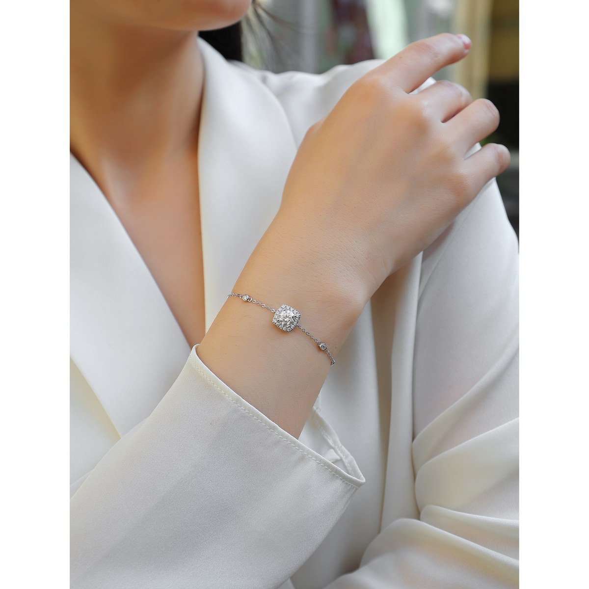 Brocade Letters Bracelet — 925 sterling silver, image 1 of 3