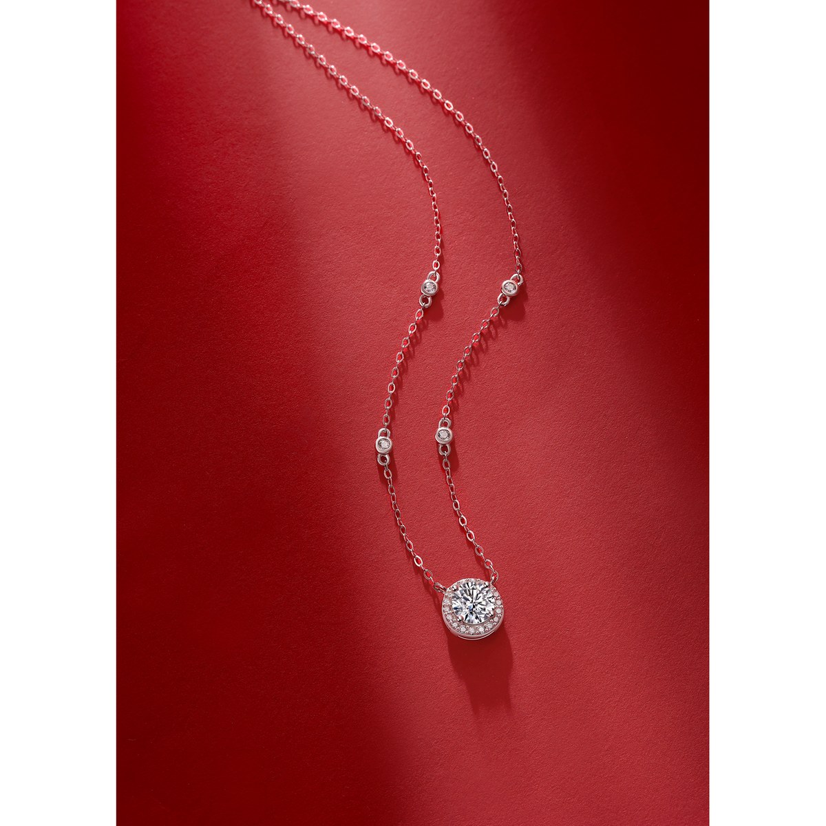 Stars Hanging Low Necklace — 925 sterling silver, image 1 of 5