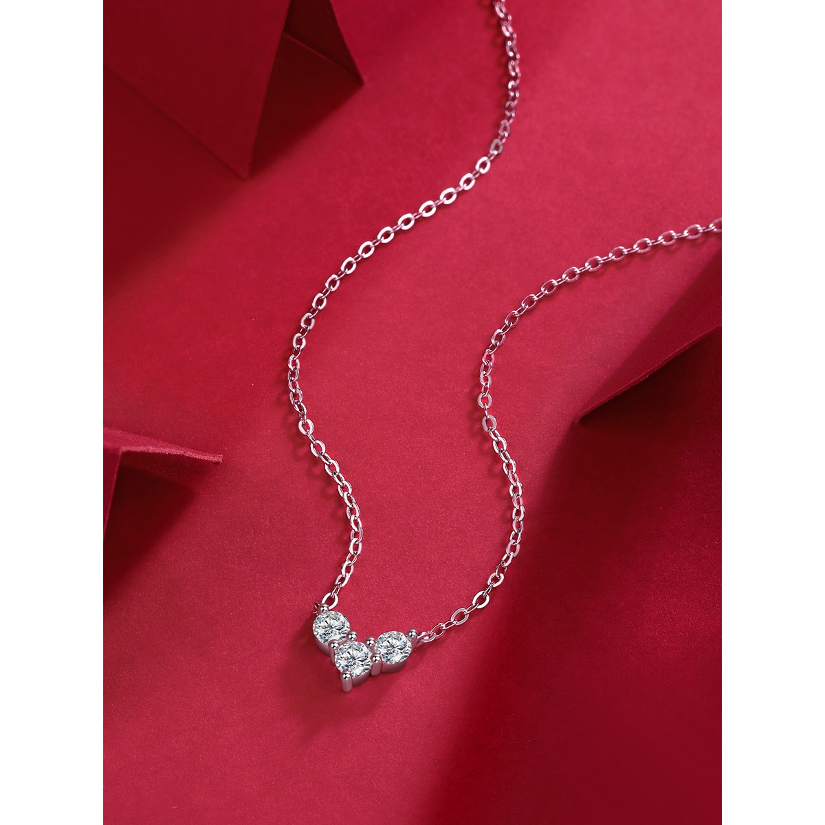 Red Bean Necklace — 925 sterling silver, image 1 of 5