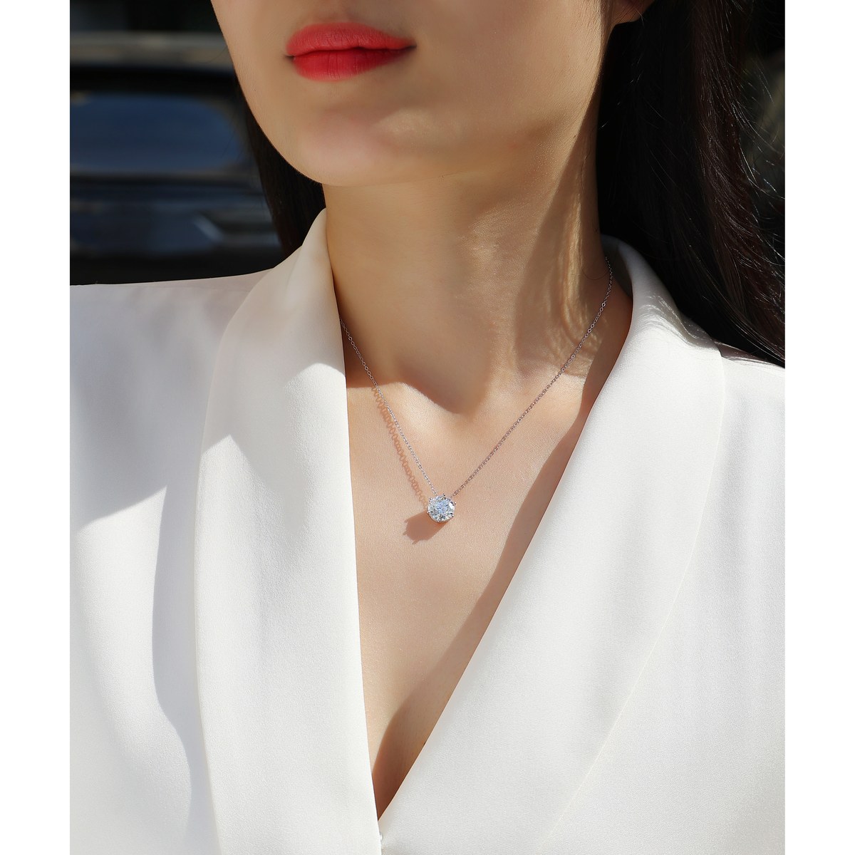 Afternoon Rose Necklace — 925 sterling silver, image 1 of 5