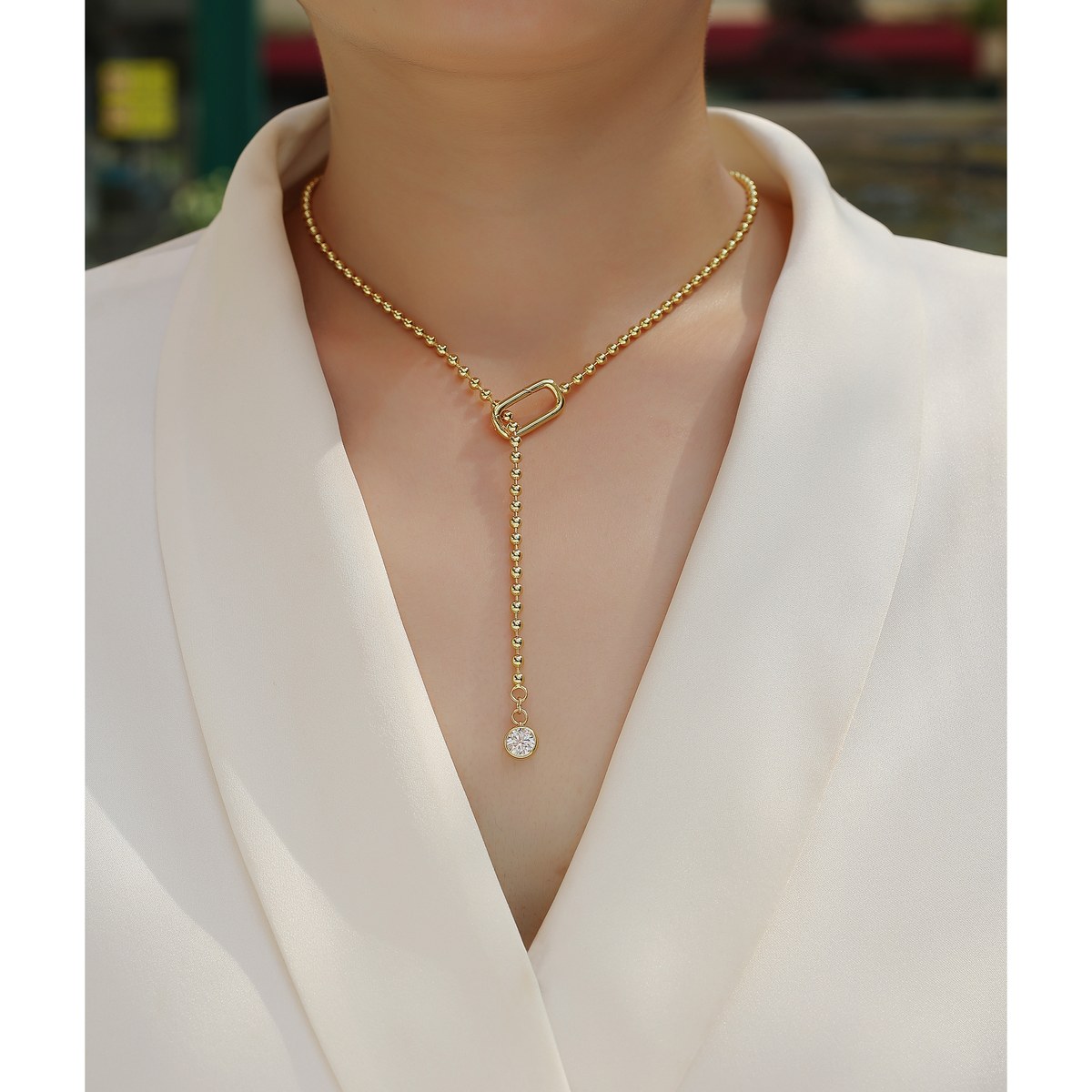 Tassel Cascade Necklace — 925 sterling silver, image 1 of 5