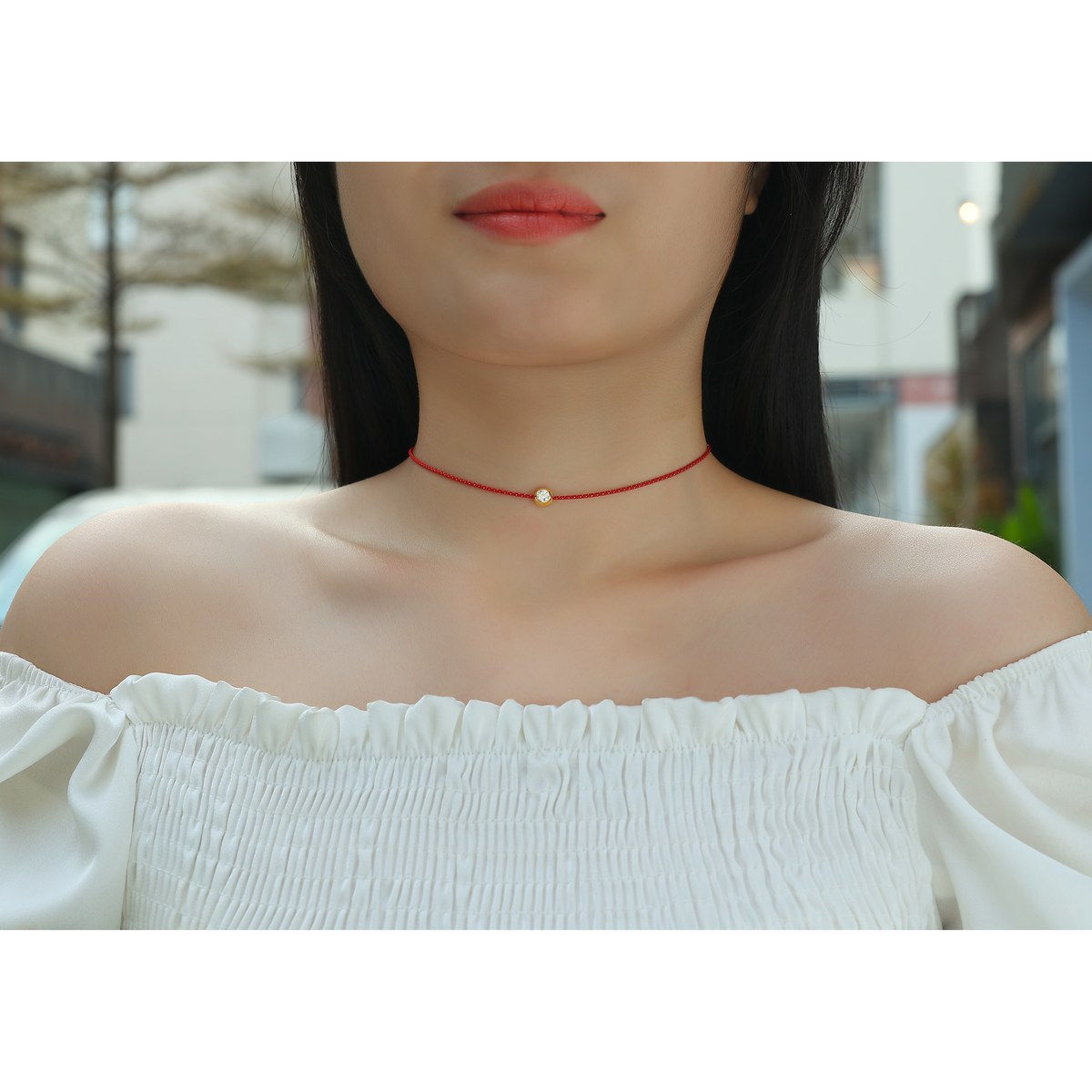 Brocade Cord Necklace — 925 sterling silver, image 1 of 3