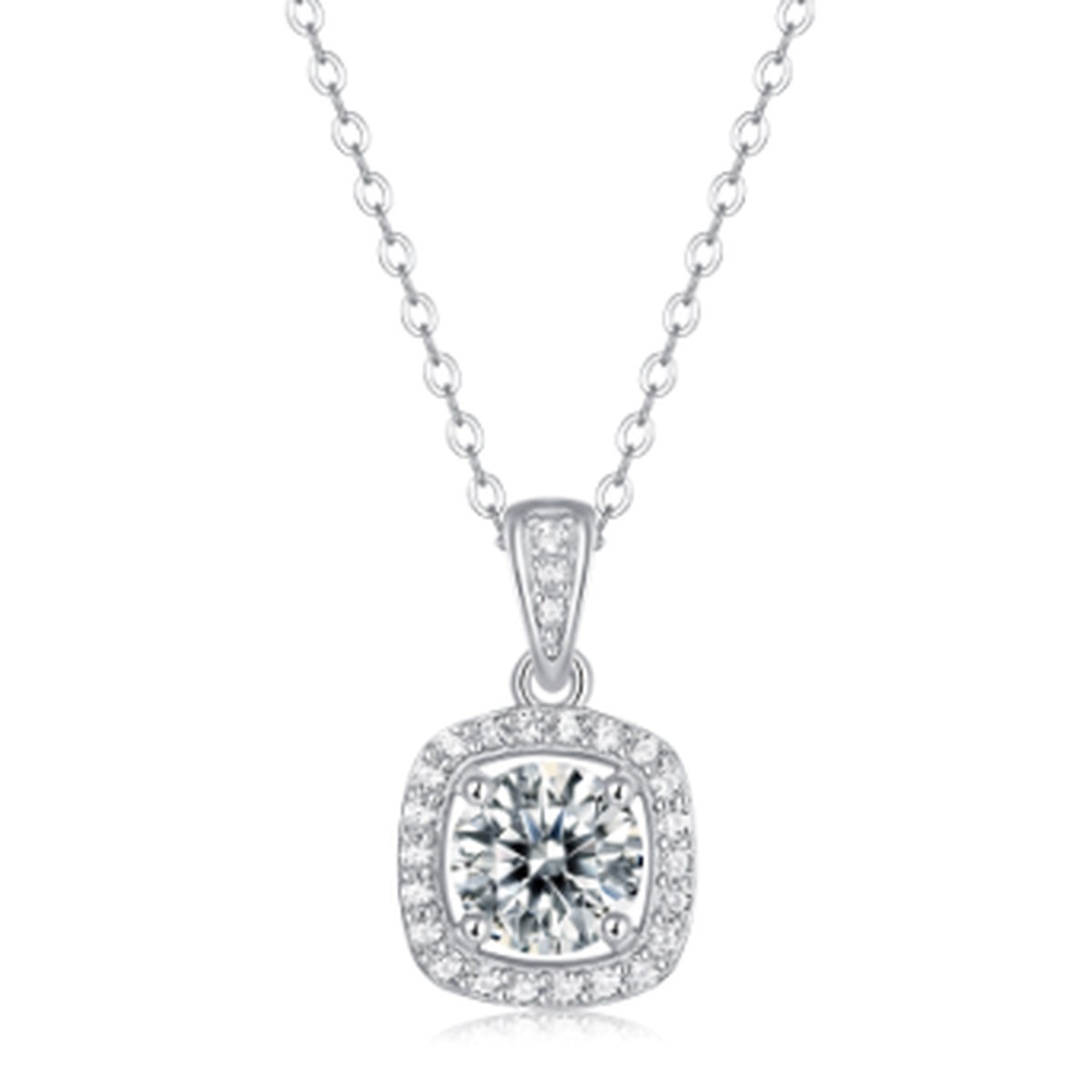 The Jade Square Necklace — 925 sterling silver, image 1 of 1
