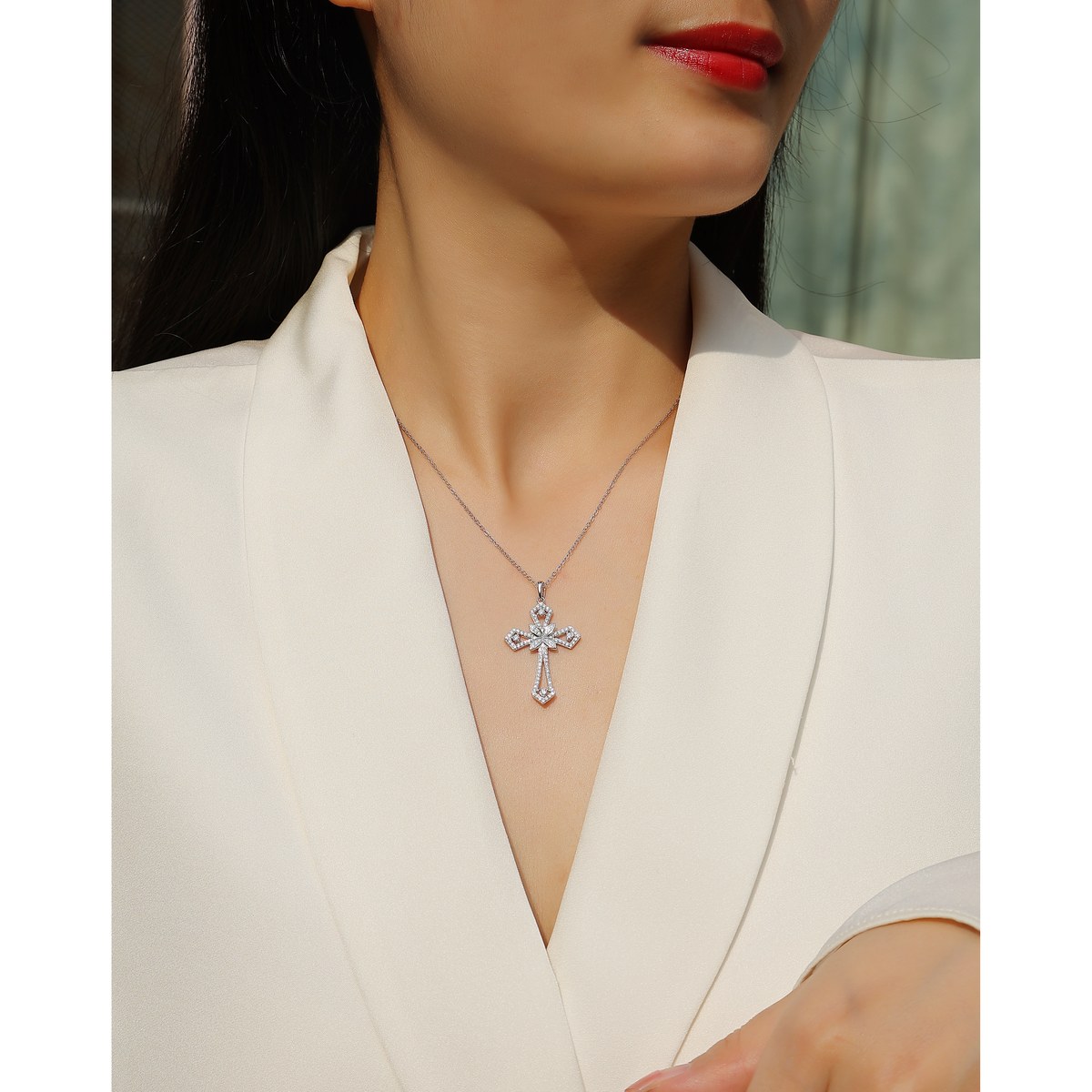 Anchor Stone Necklace — 925 sterling silver, image 1 of 5