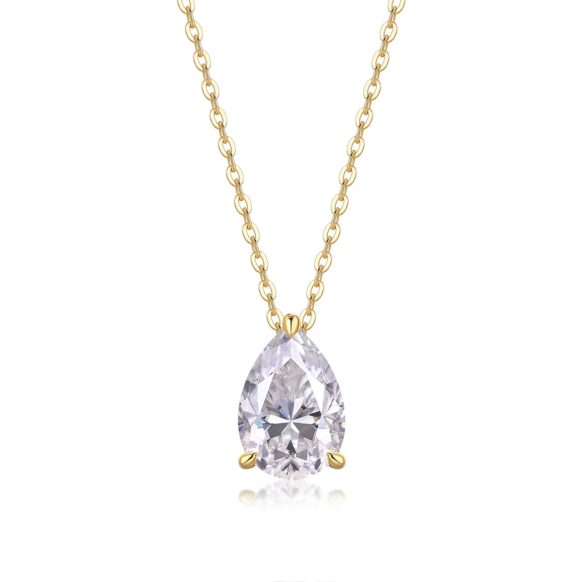 Pear-Blossom Rain Necklace 6x9 mm — 925 sterling silver, image 1 of 1