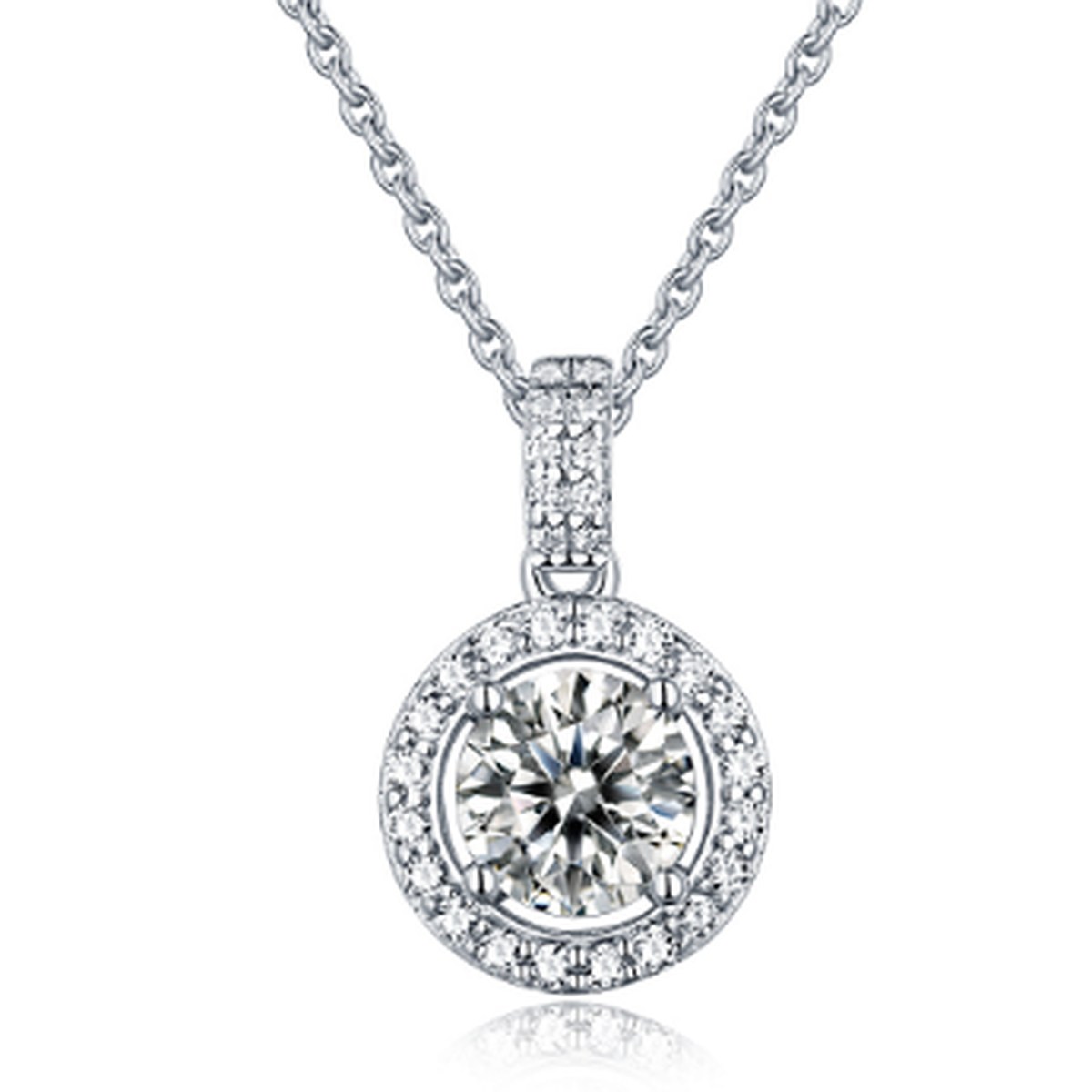 Full-Round Moon Necklace — 925 sterling silver, image 1 of 1