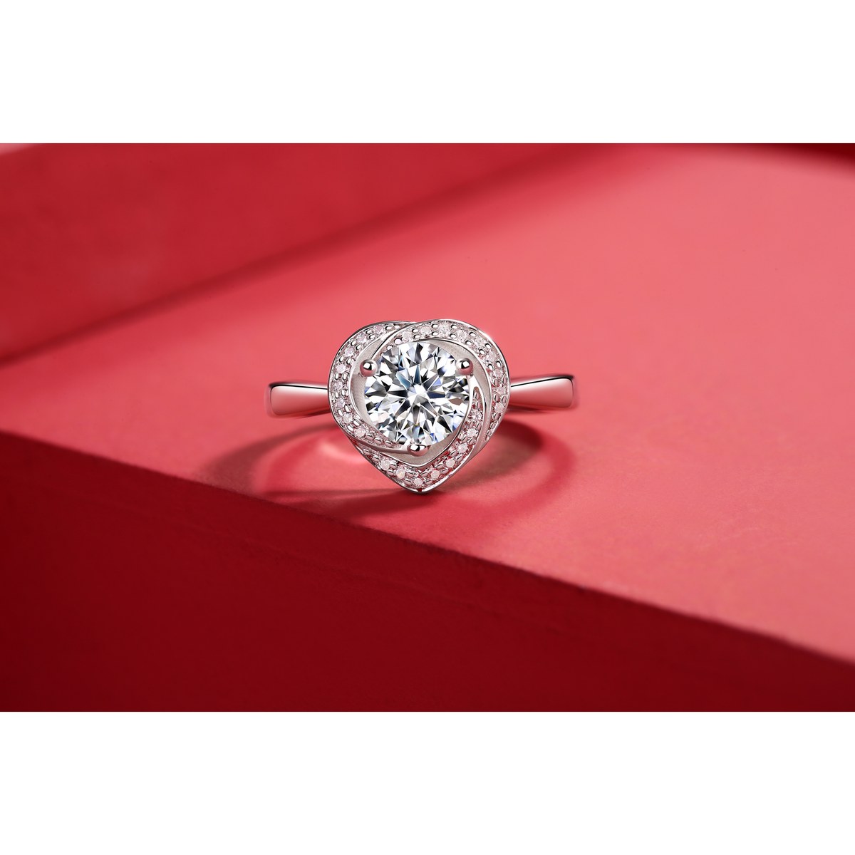 Heart Bud Ring — 925 sterling silver, image 1 of 5
