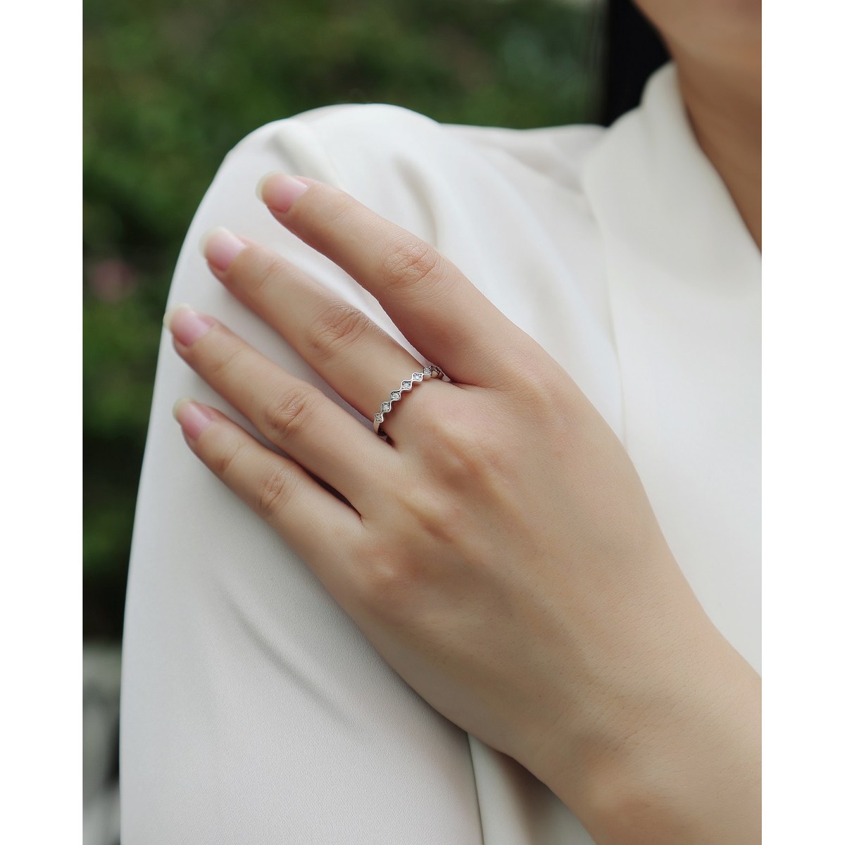 Mist Wave Ring — 925 sterling silver, image 1 of 5