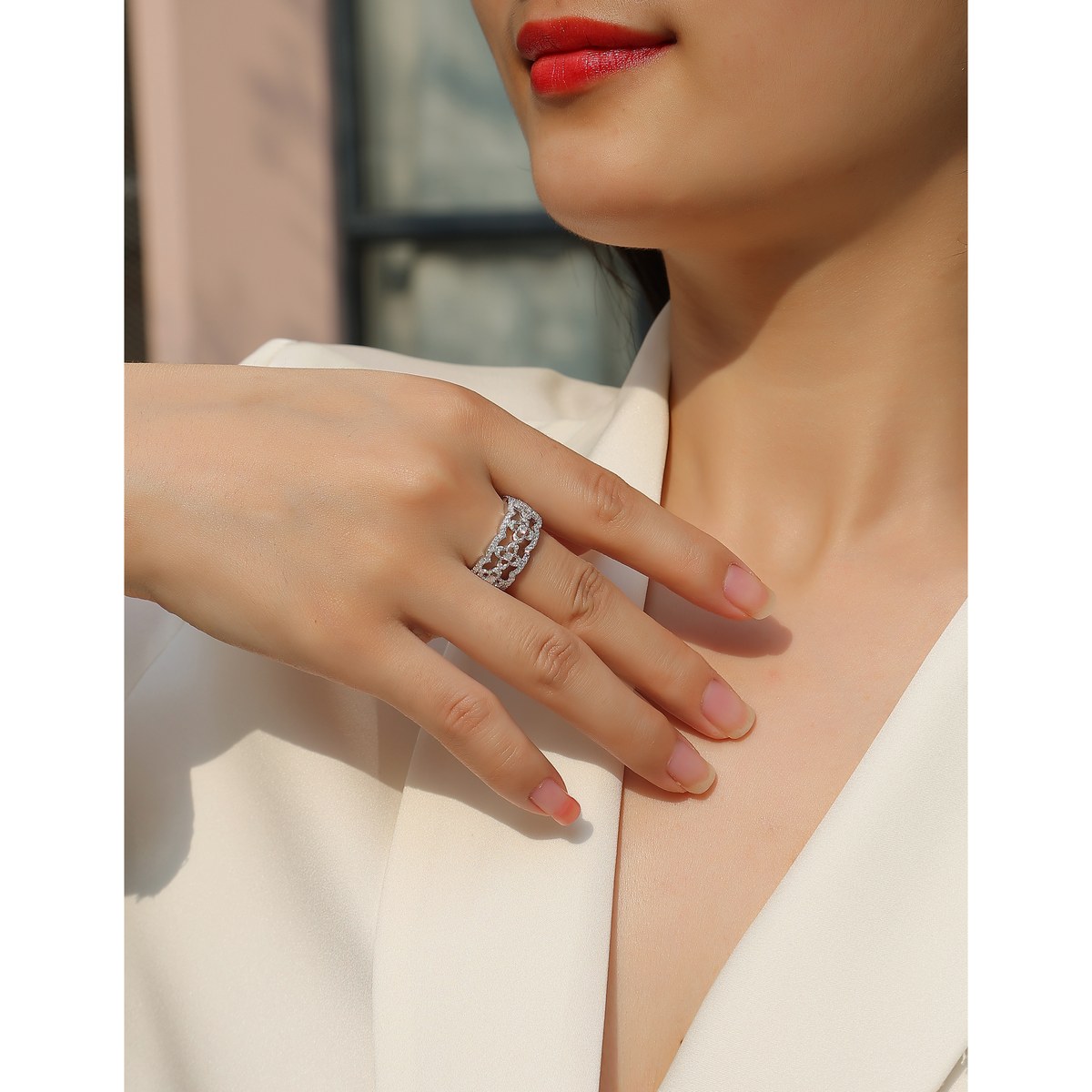 Dancing Blossoms Ring — 925 sterling silver, image 1 of 5