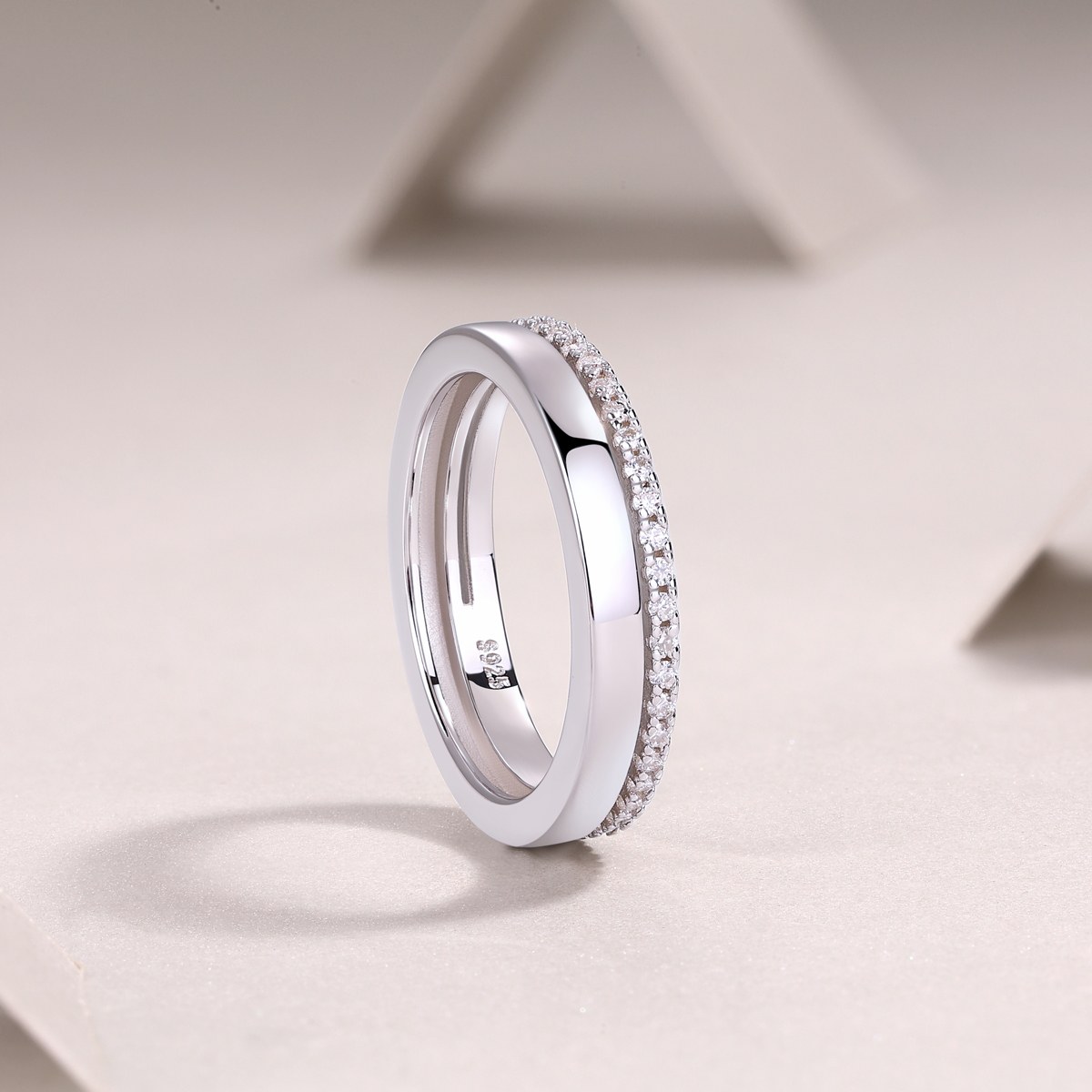 Twin Circles Ring — 925 sterling silver, image 1 of 5
