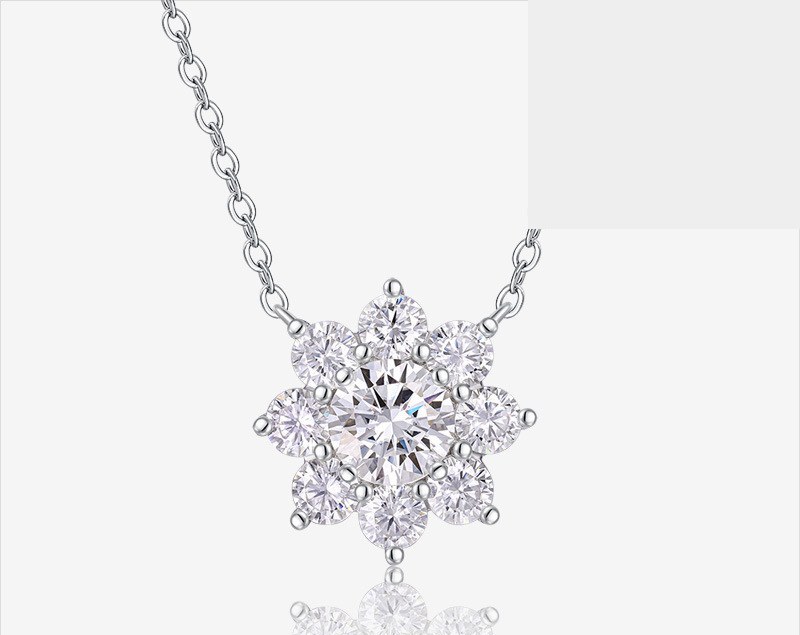 Sunflower Chain Necklace — 925 sterling silver, image 1 of 5