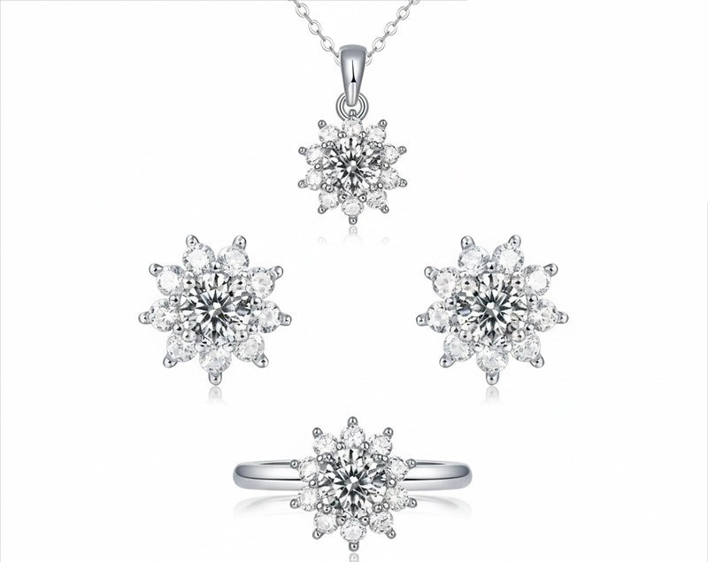 Sunflower Studs Earrings — 925 sterling silver, image 1 of 4